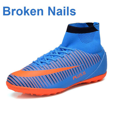 

New Adults Mens Outdoor Soccer Cleats Shoes High Top TFFG Football Boots Training Sports Sneakers Shoes Plus Size 35-46