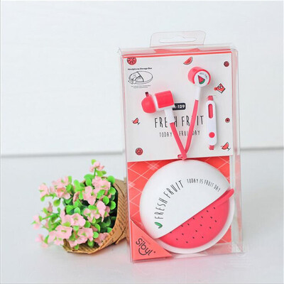 

Cute Fruit Candy Colorful Earphones 35mm in-ear Earbuds with Microphone for iPhone Samsung Xiaomi Girls Kid Child Student Gifts