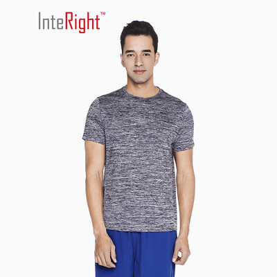 

INTERIGHT summer T-shirt male running training sports short-sleeved cationic T-shirt blue L