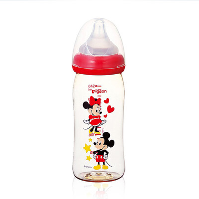 

Imported Pigeon Pigeon wide caliber PPSU imitation breast milk bottle 240ml Mickey new