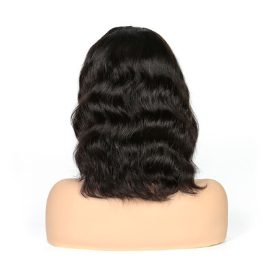 

Osolovely Short Glueless Lace Front Human Hair Wigs With Baby Hair 8 Inch to 14 Inch Brazilian Wavy Bob Wigs Bleached Knots