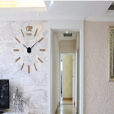 

Wall ClockModern Frameless DIY Wall Clock Large 3D Wall Watch Non Ticking for Living Room Bedroom Kitchen