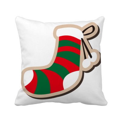 

Christmas Sock Cartoon Festival Square Throw Pillow Insert Cushion Cover Home Sofa Decor Gift