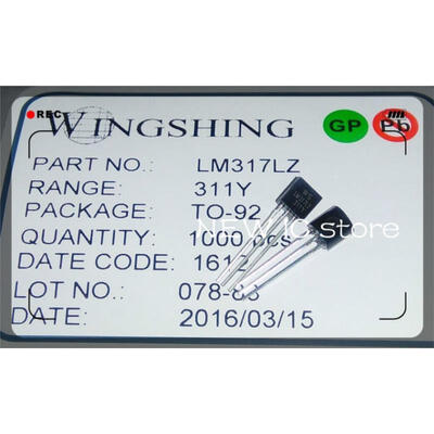 

Free shIpping 1000 PCS LM317L LM317LZ TO-92 LM317 3-Terminal Adjustable Regulato