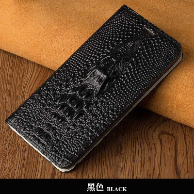 

Luxury Genuine Leather flip Case For Samsung S6 Edge S8 Plus Note 8 3D dragon head model Invisible magnet phone cover