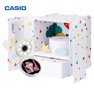 

CASIO TR-M10 Ограниченная коробка подарка дня Valentine (франтовская красотка, портативный вид порошка, технология 9 света [светлая красавица]) Angel White
