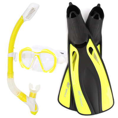 

Whale Professional Water Sports Swim Diving Mask Fins Adult Flexible Comfort Swimming Fins Dry Snorkel Breathing Tube Submersible