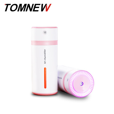 

TOMNEW 230ML Air Humidifier Color Cup USB Mini Ultrasonic Aroma Diffuser Air Purifier with LED Night Light for Home Office Car
