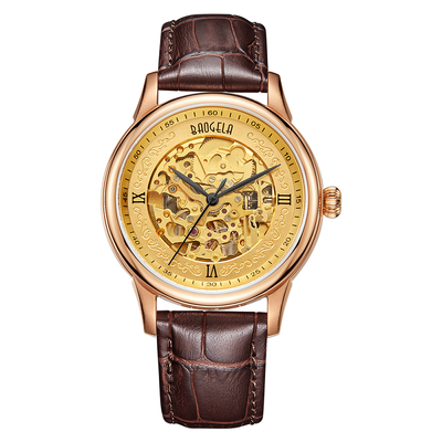 

Автоматическая мужская повседневная машина Baogela Hollow Leather Wat