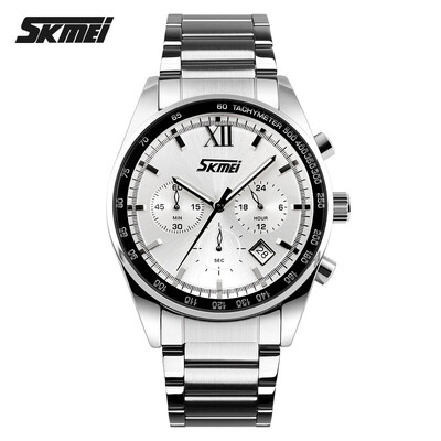 

Mens Luxury Chronograph Watch Date Analog Stainless Steel Quartz Wrist Watch