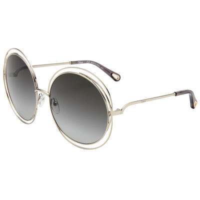 

CHLOE female models sunglasses light gold frame gray lens glasses sunglasses CE114SD 737 62mm