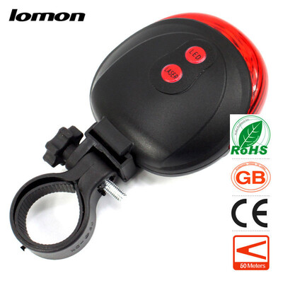 

2 Pcs Cycling Bicycle 5 LED Light 2 Lasers Night Tail Light Taillight Safety Warning Bicycle Rear Light Waterpoof Bike Accessories