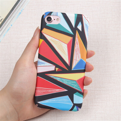 

Модные геометрический ромб трудный Пластик крышка чехол для IPhone x 6 6s тонкий матовый телефона Корпус Капа для iphone 7 8 плюс