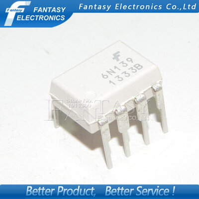 

50PCS 6N139 DIP8 DIP photoelectric coupler new&original free shipping