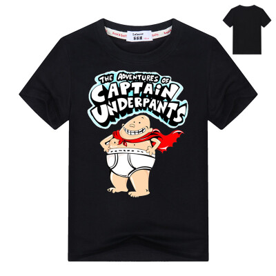 

Captain Underpants Boys 'Short Sleeve T-Shirt Kids Cartoon Superman Одежда Летние хлопковые топы и тройники для девочек Мальчики К