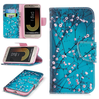 

BEFOSPEY Painting PU LeatherSoft TPU Card Slot Stand Wallet Case For Samsung Galaxy J2 Pro2018 J2201850