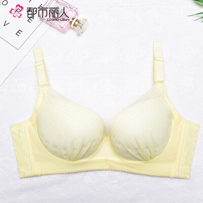 

Cosmo Lady womens underwear ultra-thin bra comfortable&breathable 34 medium mold hole cup deep V gather side beauty back bra 088615