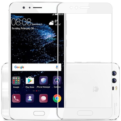 

ESCASE Huawei P10 закаленная пленка Huawei P10 закаленная пленка полное покрытие HD взрывозащищенный анти-отпечаток мобильного телефона фильм полноэкранный белый