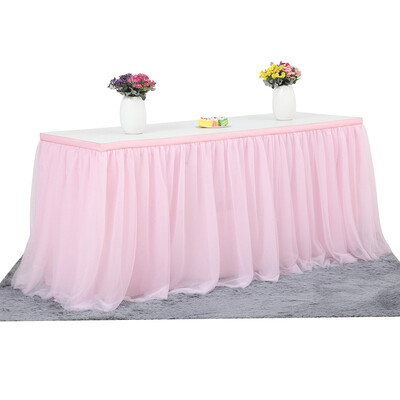 

Tutu Tulle Table Юбка Ткань для вечеринки свадебное домашнее украшение