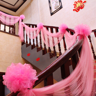 

Ke Liying 9M wedding supplies stair handrail decoration wedding room layout creative flower ball large snow yarn wedding new house pull flower yarn ball