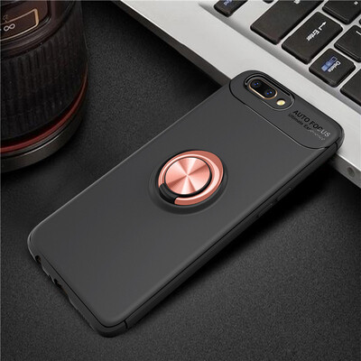 

OPPO R11 роскошь металлическое кольцо, магнитные брекет - shockproof охлаждения тпу телефон дело