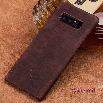 

Genuine Leather Phone Case For Samsung Note 8 Case Crazy Horse Leather Back Cover For S7 S8 Plus Case