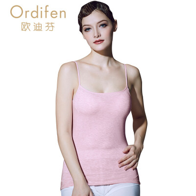 

Ou Difen ladies camisole uniform cup bottoming vest can be worn outside XV6503 light pink L