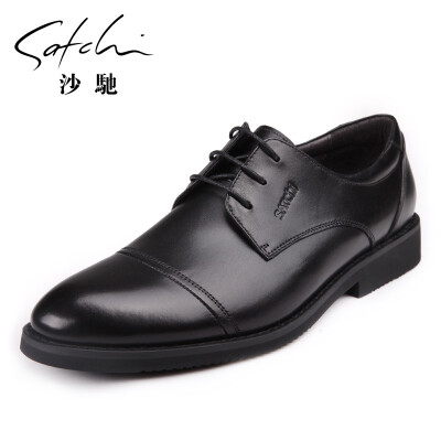 

Shachi leather breathable business dress mens lace-up shoes 51B5B317-1S black 38