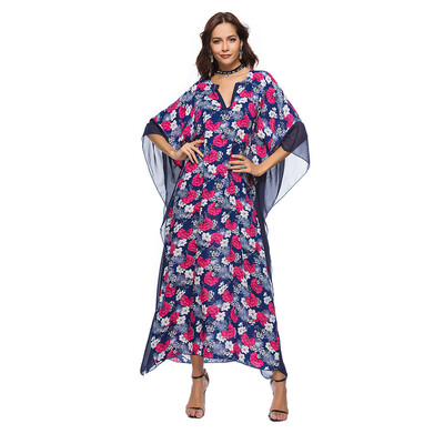 

Try Everything Summer Women Maxi Dress Elegant Long Sleeve Tulle Gauze Flower Floral Embroidery Long Dress Fashion V Neck Dress