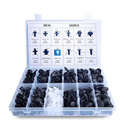 

CNIKESIN HE16 285PCS Mixed Auto Fastener Car Plastic Rivet Car Roof Bumper Fender Retainer Clips for Honda TOYOTA Ford Mazda