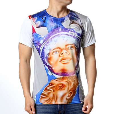 

Fashion Round Neck Personality Printed Short Sleeves T-shirts