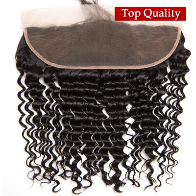 

Nami Hair Best Quality 13x4 Lace Frontal Chinese Virgin Hair Deep Wave Ear To Ear Human Hair Closure With Baby Hair
