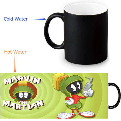 

Marvin The Martian Morphing Mug Color Change Tea Cup Magic Milk Coffee Mug