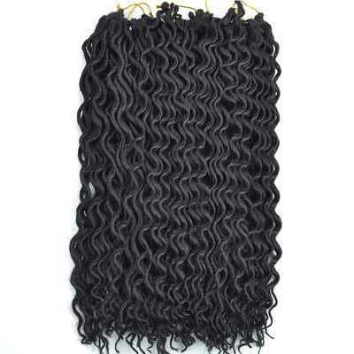 

Chorliss 18Inches FauxLocs Curly Crochet Braids Synthetic Crochet Hair Extensions Pure Color Braiding Hair Bundles 60gpack 1pc