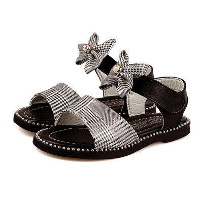

2018 New Children Shoes Fashion Girls Sandals Summer Genuine Leather Soft Leather Cute Bow Girl Sandals Outdoor Shoes