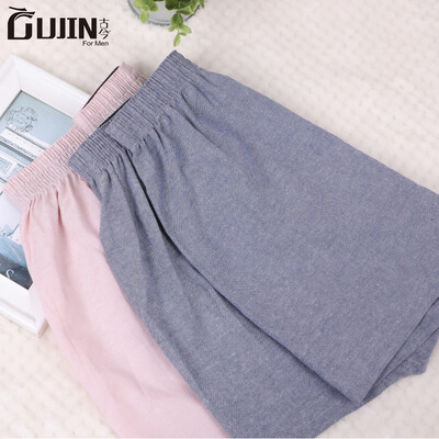 

Ancient&modern men GUJIN 2 loaded mens underwear cotton mens boxers four seasons casual loose Arro pants pajamas comfortable home pants ELHSJ51 cherry powder - denim blue