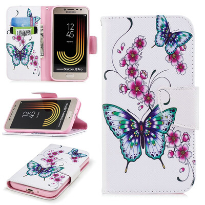 

BEFOSPEY Painting PU LeatherSoft TPU Card Slot Stand Wallet Case For Samsung Galaxy J2 Pro2018 J2201850