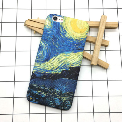 

Модные Географические карты небо картина маслом Жесткий Матовая крышка для iphone 6 6s 7 8 ультра тонкий Чехол для iphone 5 5s se