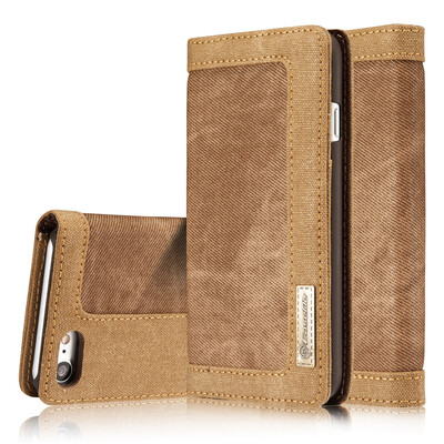 

Iphone 55SSE Luxury Canvas Villus Vintage Multi-function Wallet Card Clip Protection Cover Stand Phone case