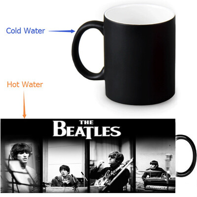 

Битлз 350 мл / 12 унций Heat Show Show Mug Color Change Чашка кофе Чувствительные морфинговые кружки Волшебная чашка для чайных чашек