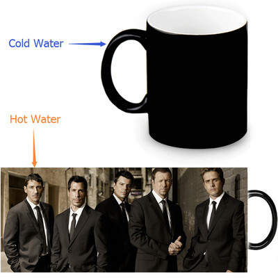 

New Kids On The Block 350ml12oz Heat Reveal Mug Color Change Coffee Cup Sensitive Morphing Mugs Magic Mug Milk Tea Cups