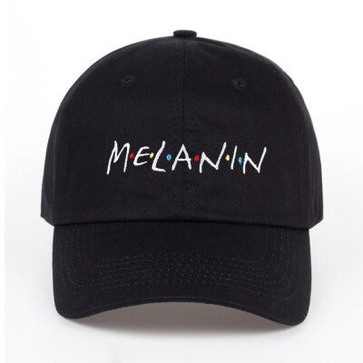 

2018 новое прибытие MELANIN письмо вышивка бейсбольная кепка женщин snapback шляпа регулируемая мужская мода папы шляпы оптом