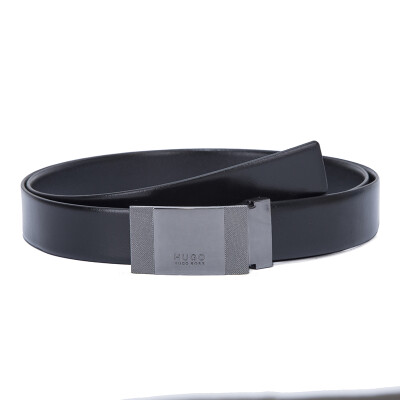 

HUGO BOSS Hugo Boss 18 spring&summer new mens black leather belt 50380303 001