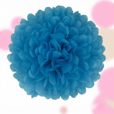 

6inch 1piece pompon Tissue Paper Pom Poms Flower Balls for wedding room Decoration Party Supplies diy craft paper flower
