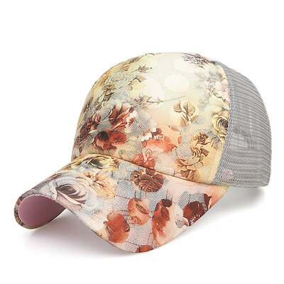 

Guttavalli Fashion Vintage Flowers Lace Baseball Caps Mesh Women Sunhats Lace Floral Popular Sunscreen Men Outdoors Adjustable Hat