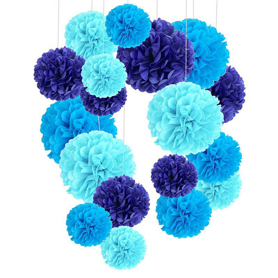 

6inch 1piece pompon Tissue Paper Pom Poms Flower Balls for wedding room Decoration Party Supplies diy craft paper flower
