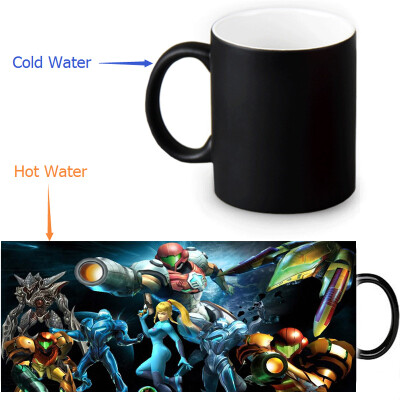 

Metroid 350ml12oz Heat Reveal Mug Color Change Coffee Cup Sensitive Morphing Mugs Magic Mug Milk Tea Cups