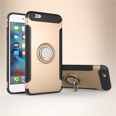 

Apple Iphone 66S Plus Armor Car Magnetic Suction Ring Bracket Silicon TPU Hard PC Phone Case