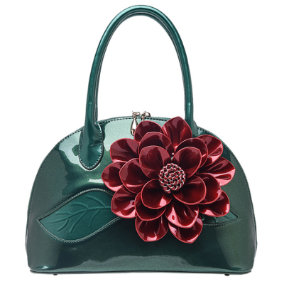 

Handbags Handbags Flower Shell Bag Korean Bright Leather Single Shoulder Span