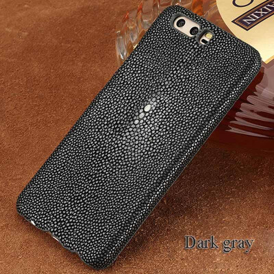 

Genuine Leather Phone Case For Huawei P10 Case Natural Pearl Fish Skin Back Cover For Mate 9 10 Pro Case